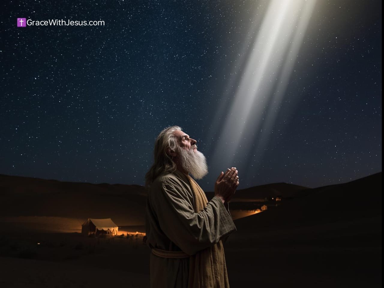 अब्राहम आकाश के तारों को गिनते हुए, परमेश्वर का संतानों का वादा (Genesis 15)